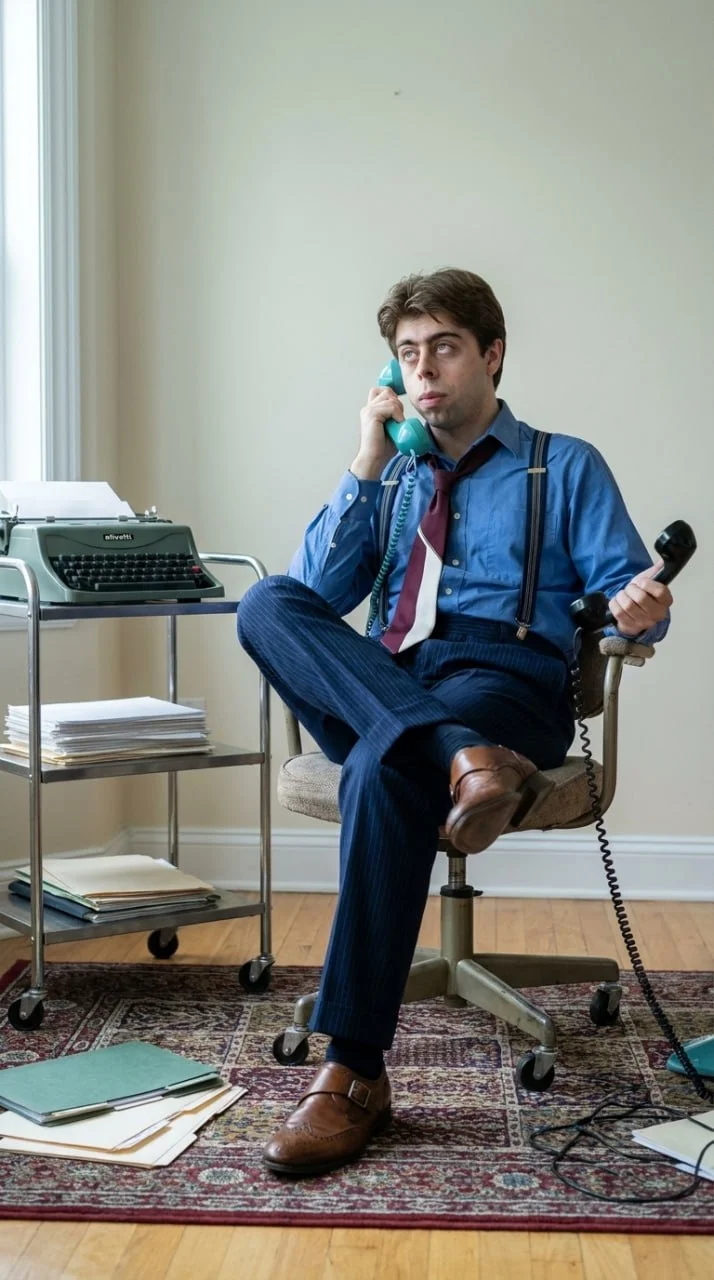 📞 Ретро-фото с домашним телефоном