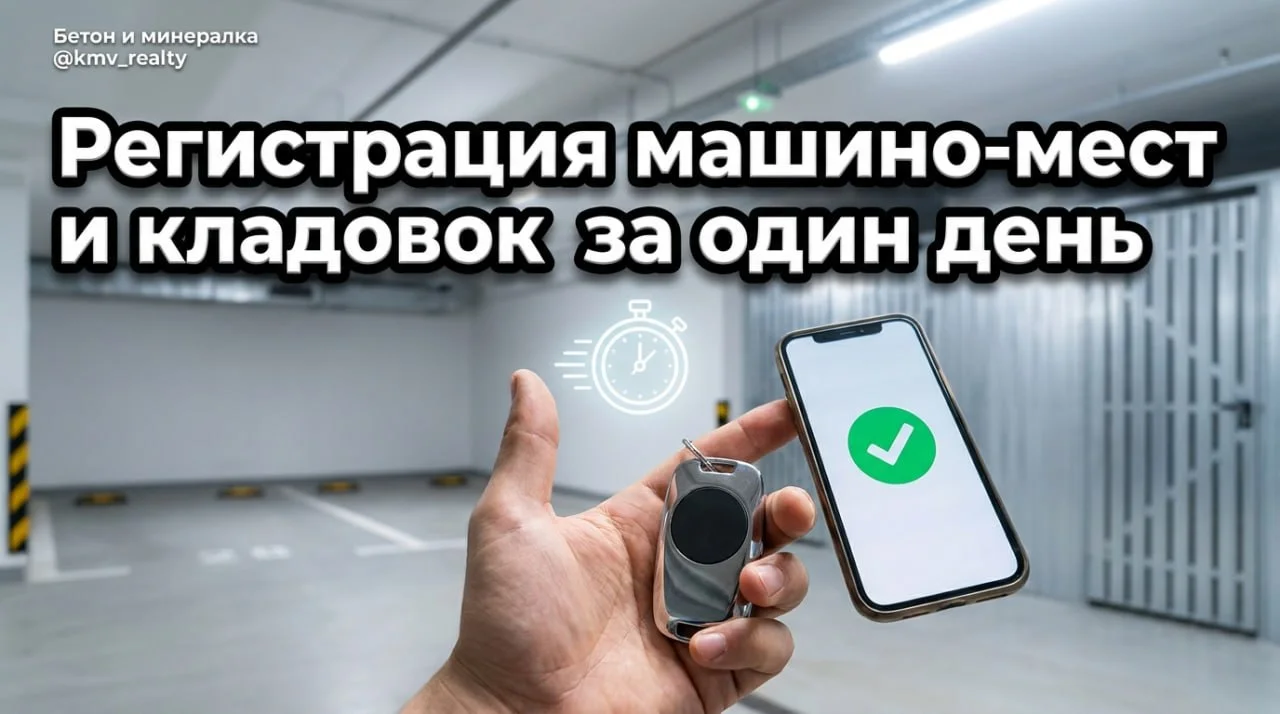 Регистрация машино-мест и кладовок за один день