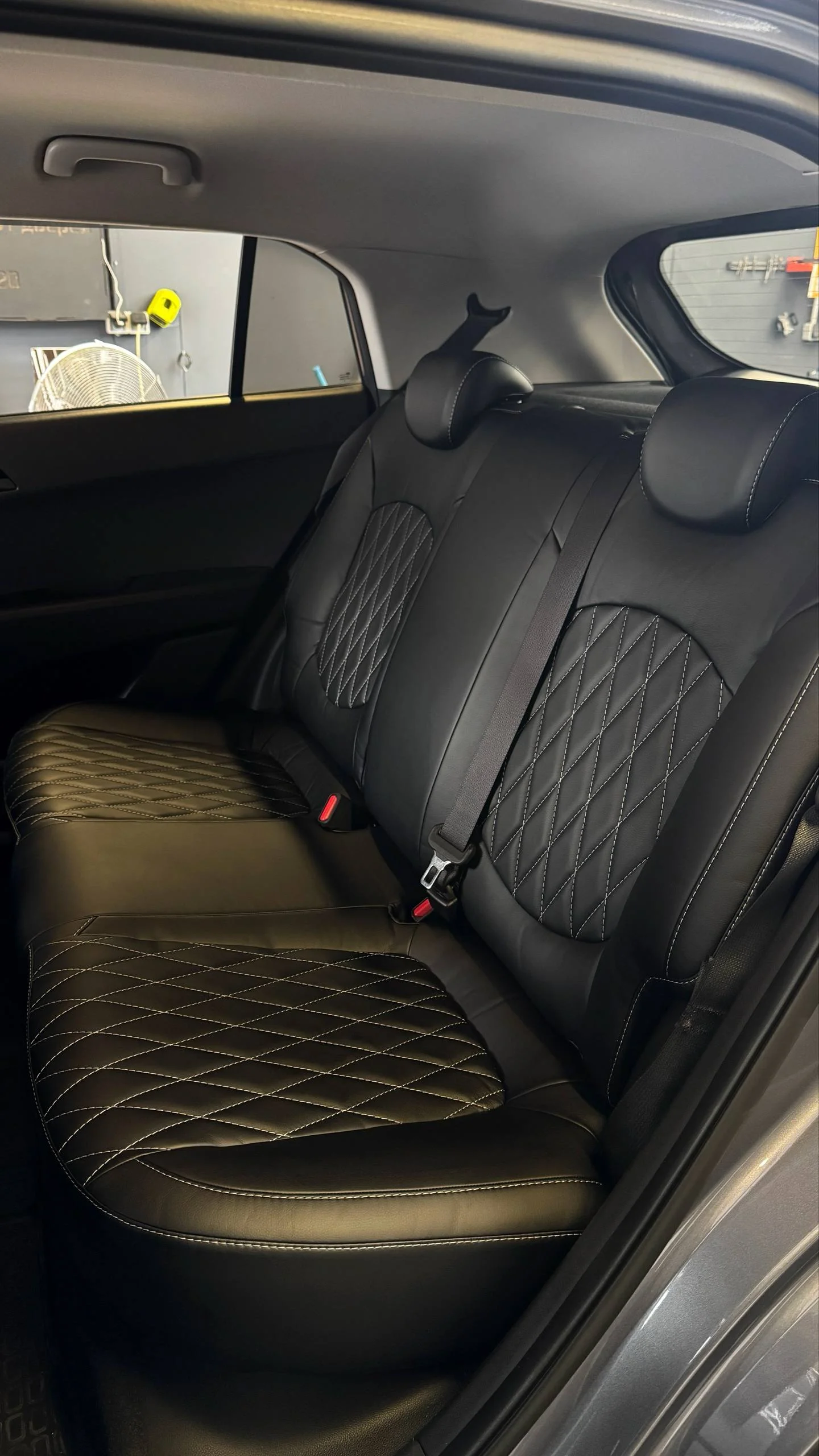 Hyundai Creta 1 Пошит и установлен комплект каркасных чехлов в категории Base+ в черном цвете, с