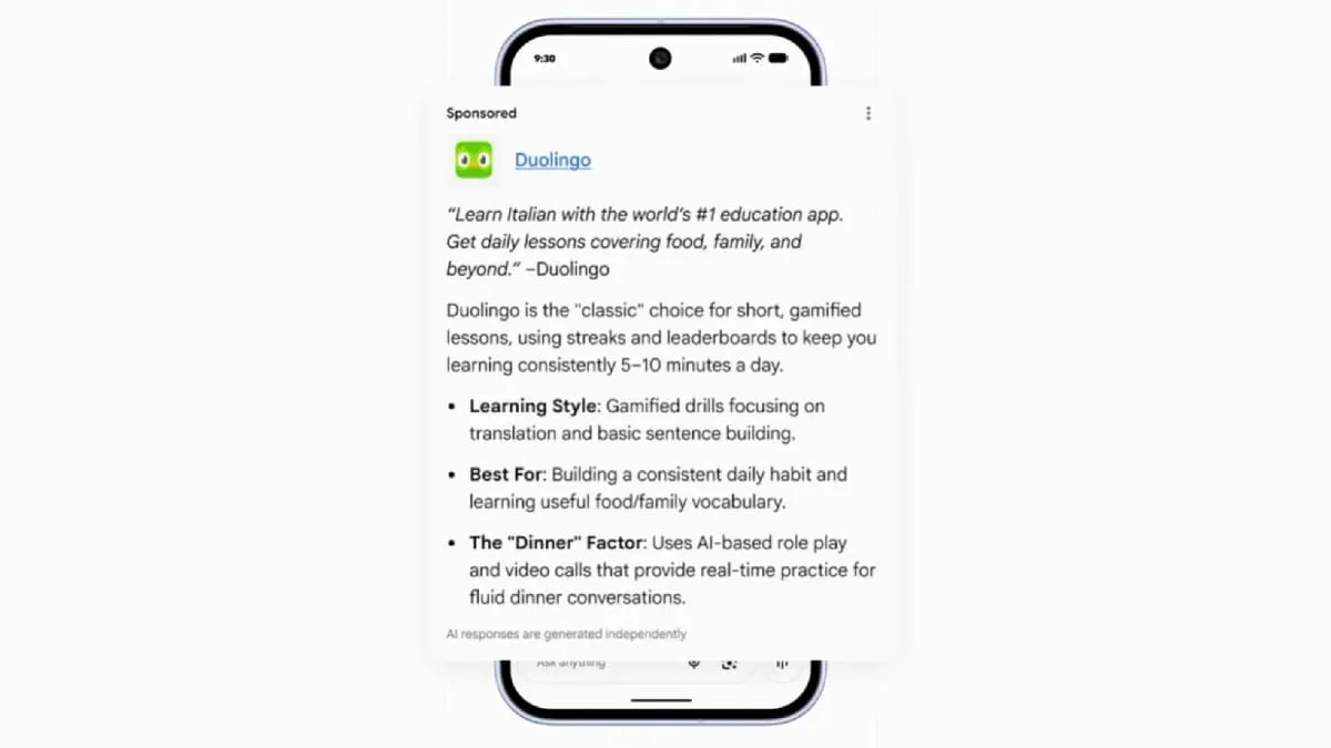 🤖 Google запускает новые рекламные форматы специально для AI Mode