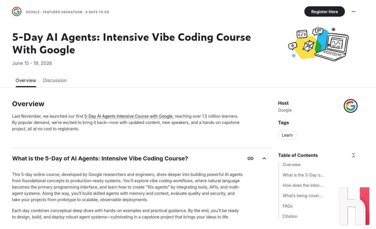 Обучение вайбкодингу от Kaggle и Google