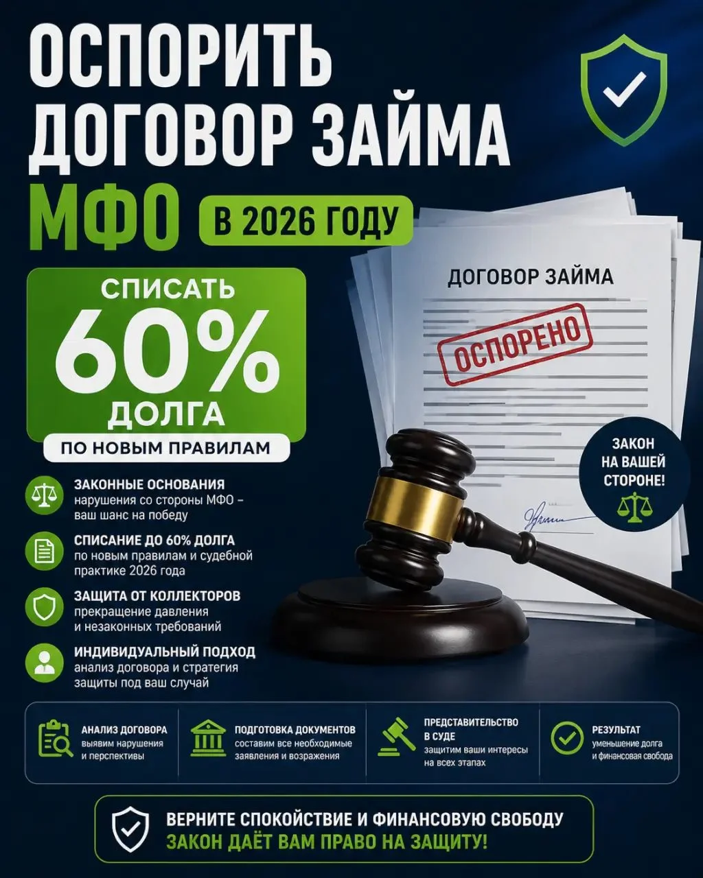 Можно оспорить договор с МФО и списать часть долга?