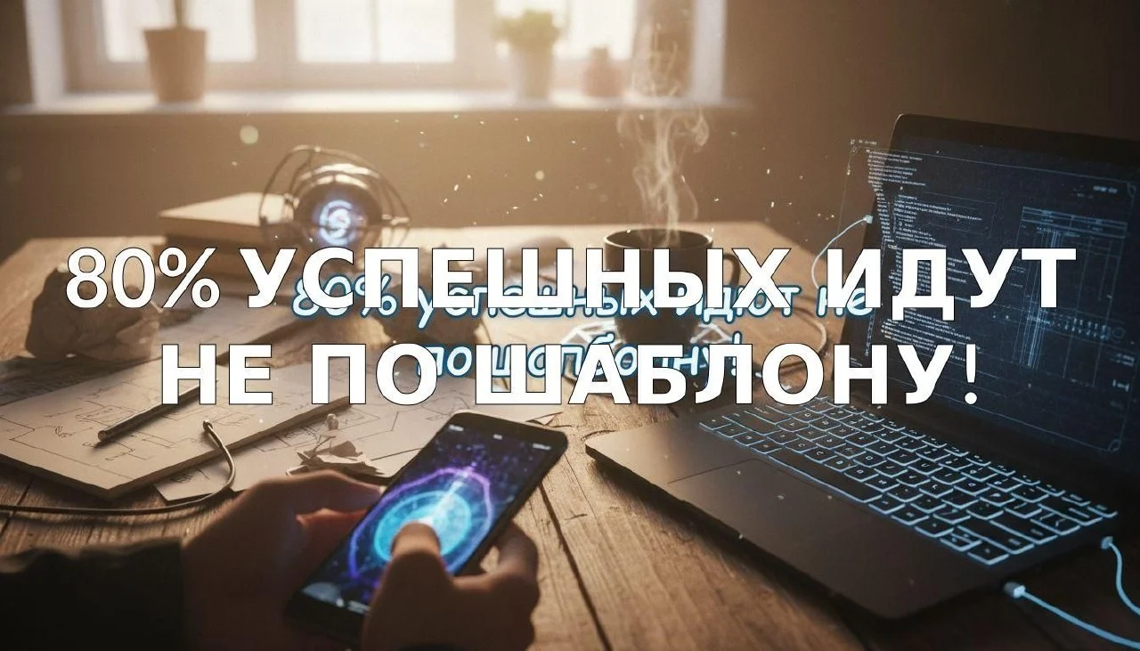 ⚡80% людей, которые идут НЕ по шаблону, достигают успеха быстрее - это подтверждает анализ 5000+
