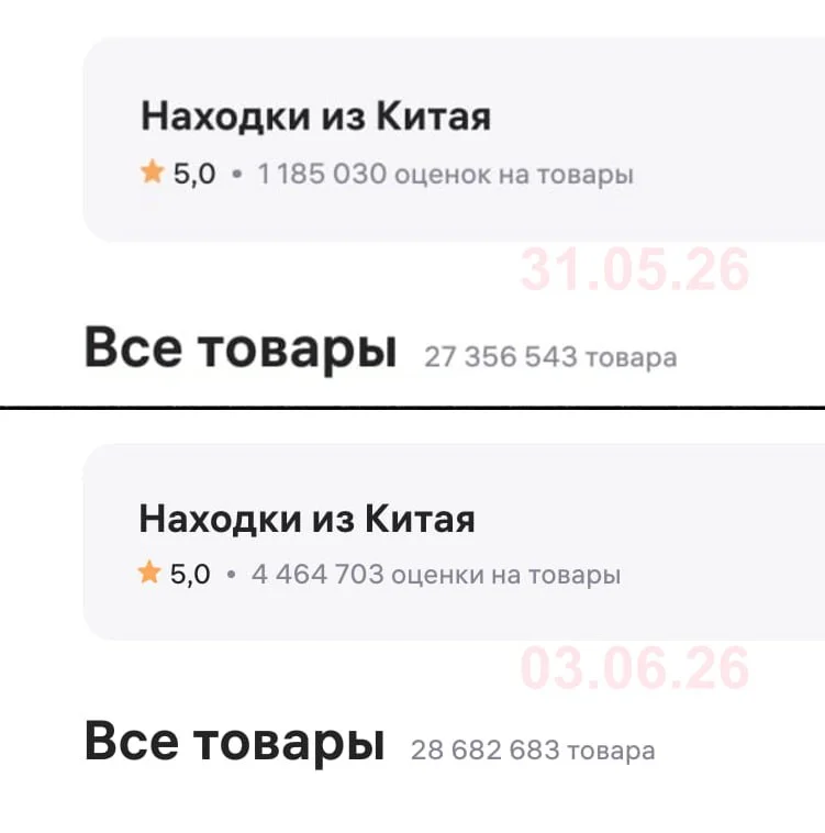 Селлеры заметили странную статистику с отзывами у китайских продавцов на российских маркетплейсах —