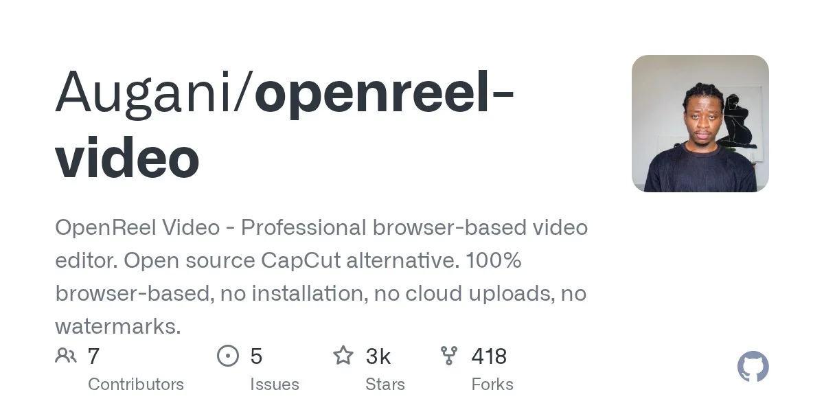 OpenReel Video — это бесплатный видеоредактор, работающий в браузере полностью на вашем компьютере