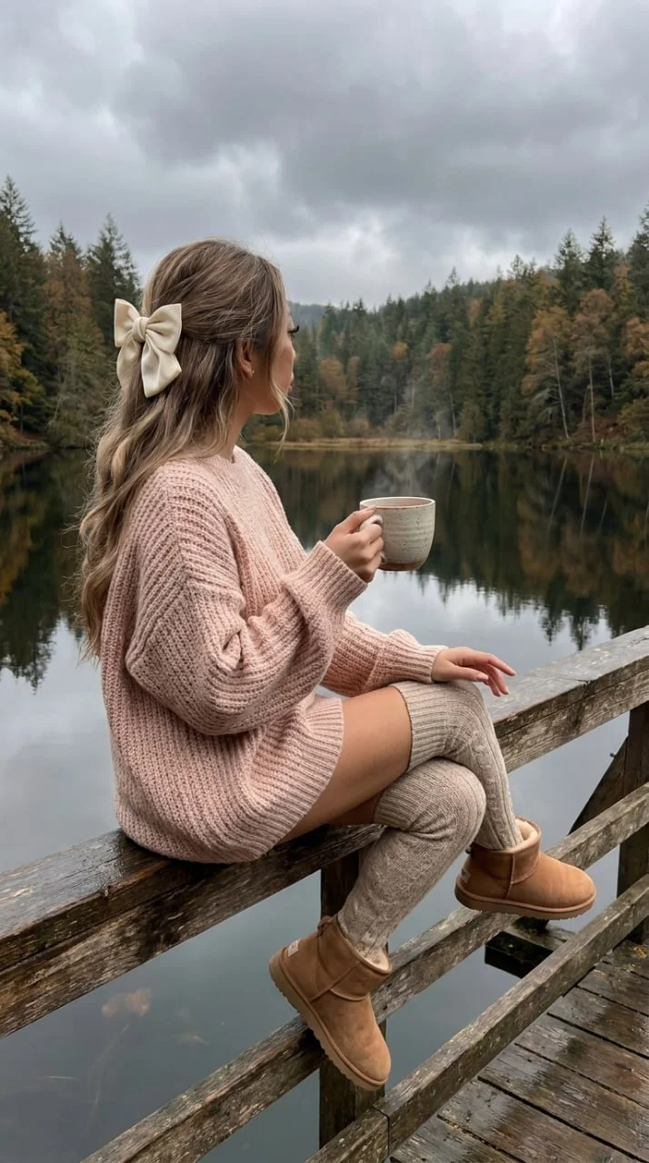 ☕️ Осеннее фото у озера