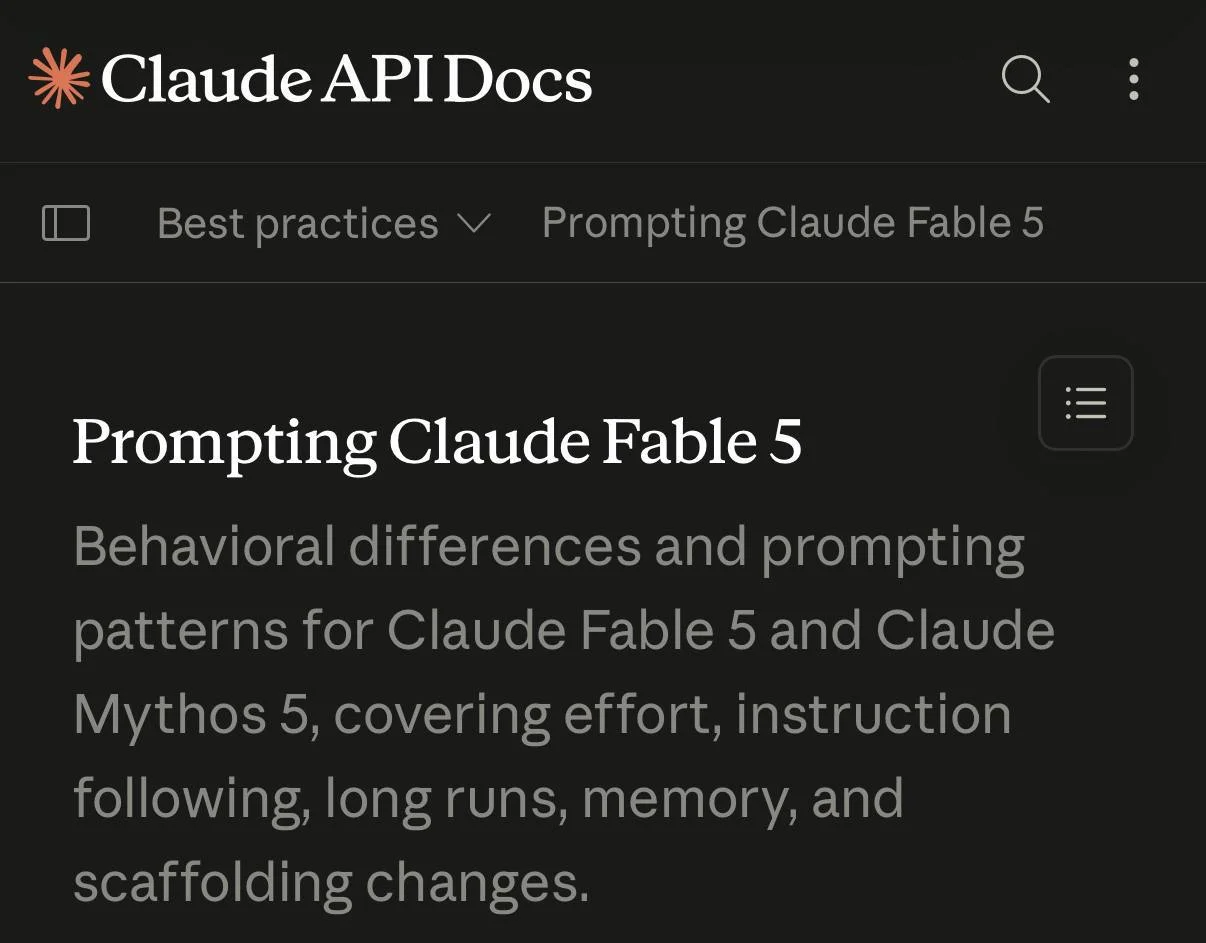 Вышел официальный гайд по промптингу для Claude Fable 5 — он научит выжимать максимум из самой