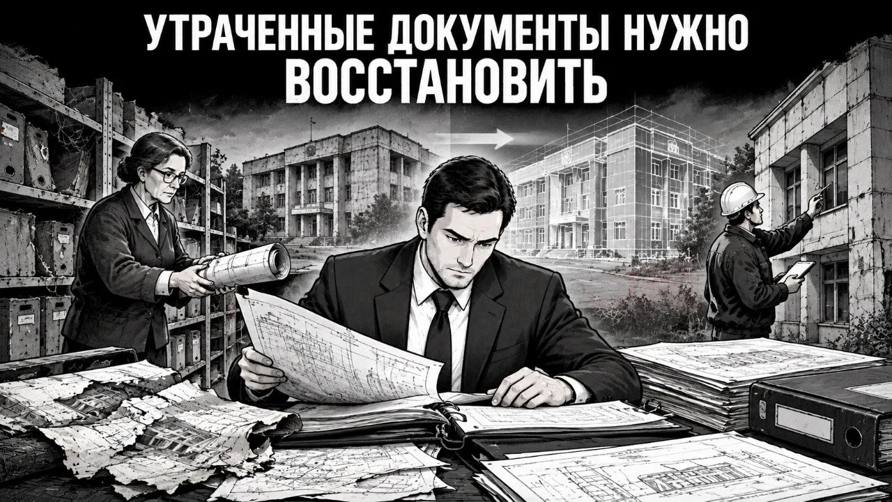 УТРАЧЕНА ДОКУМЕНТАЦИЯ НА ЗДАНИЕ: ТЕХОБСЛУЖИВАНИЕ НЕ ЗАМЕНЯЕТ ЕЁ ВОССТАНОВЛЕНИЕ