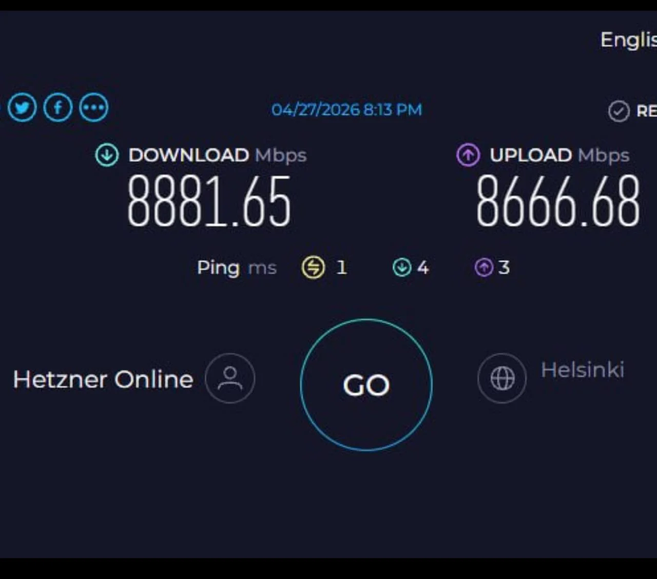 Hetzner. Для КВН. Вот это я понимаю скорость. Не мое, вот и завидую :)