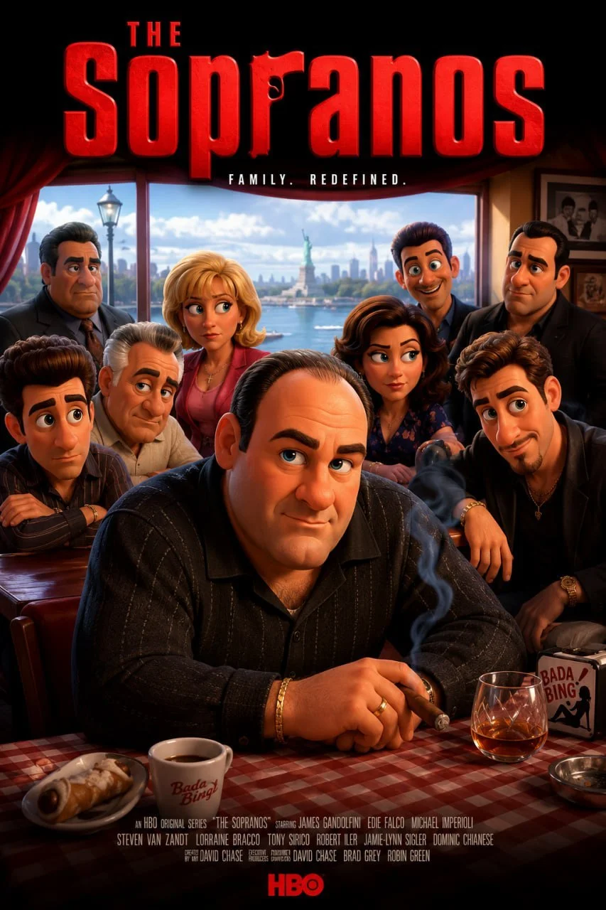 Промпт для генерации: кинопостеры в стиле Pixar