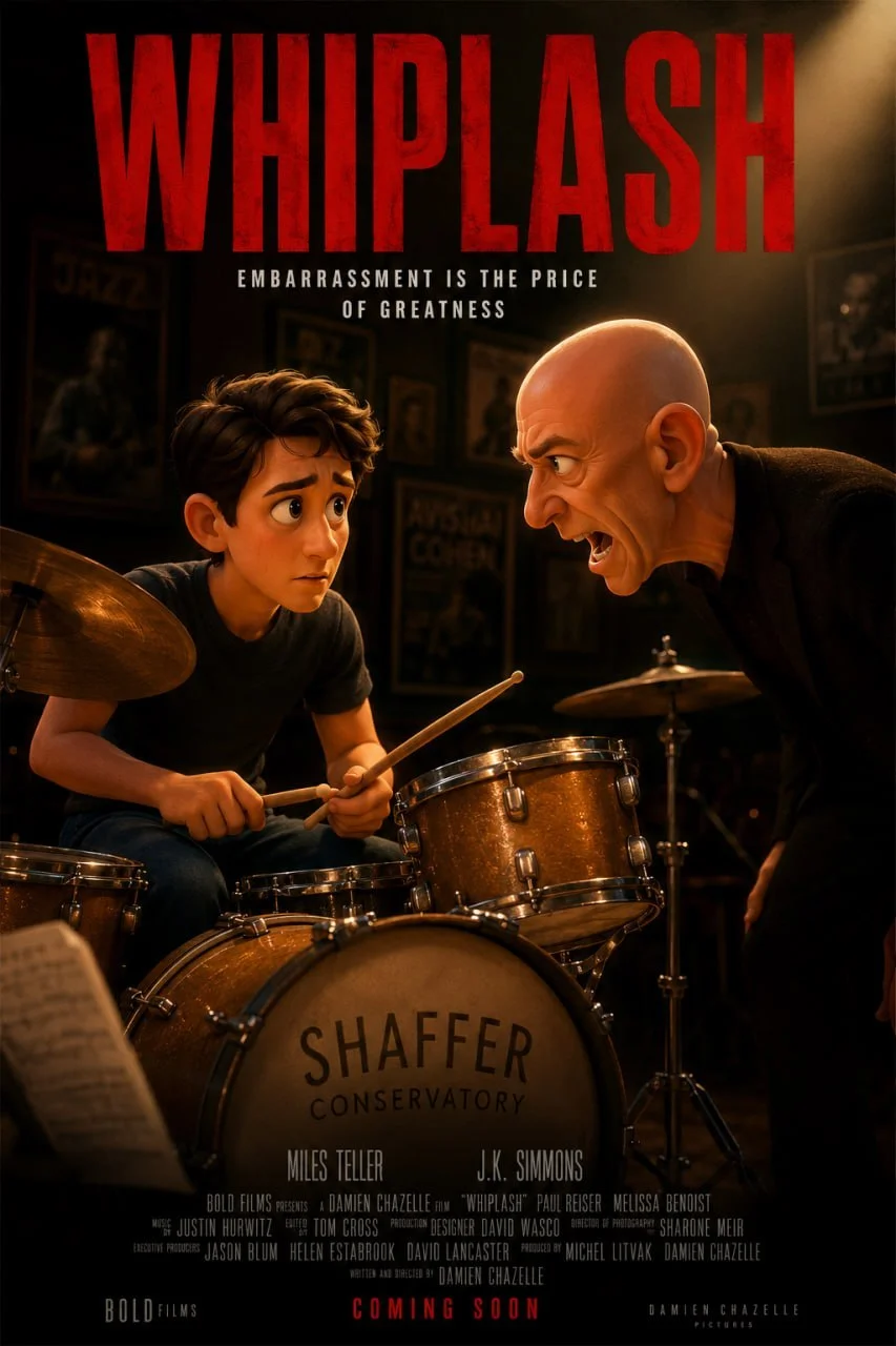 Промпт для генерации: кинопостеры в стиле Pixar