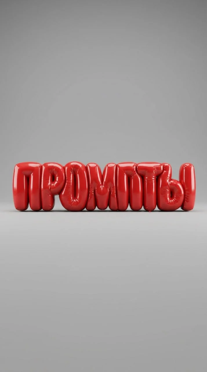 🎈 Шрифт шариками
