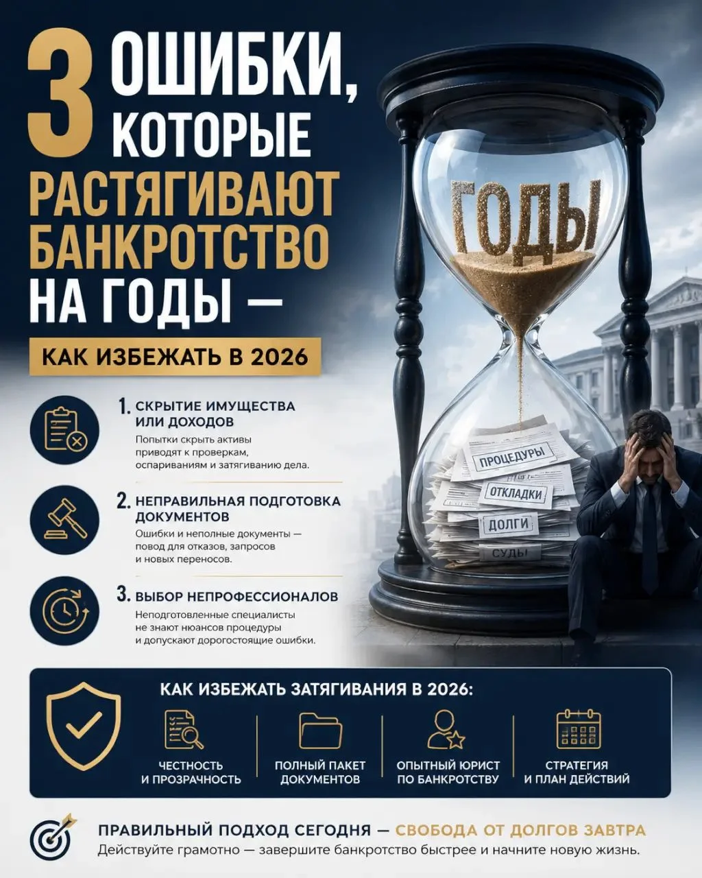 Банкротство физического лица может затянуться на годы?