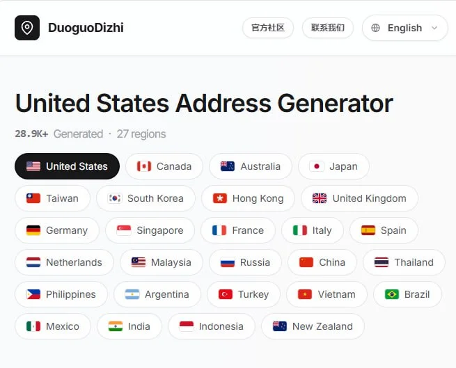 Генерируем фейковые адреса, e-mail и ID в ЛЮБОЙ стране — сервис для регистрации на зарубежных