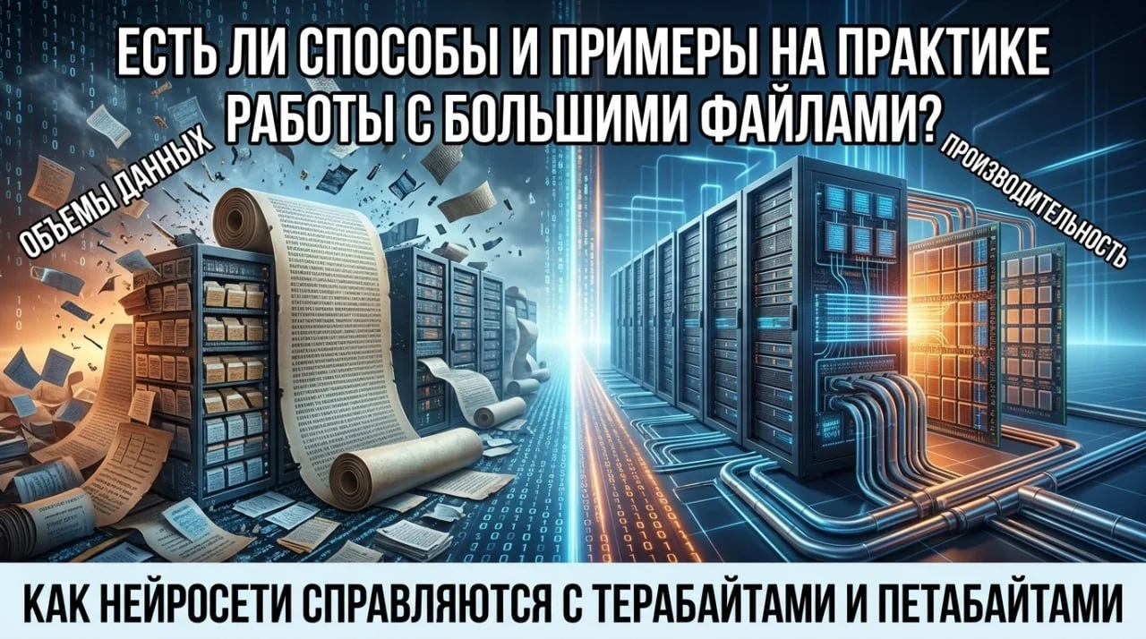 Есть ли способы и примеры на практике работы с большими файлами?