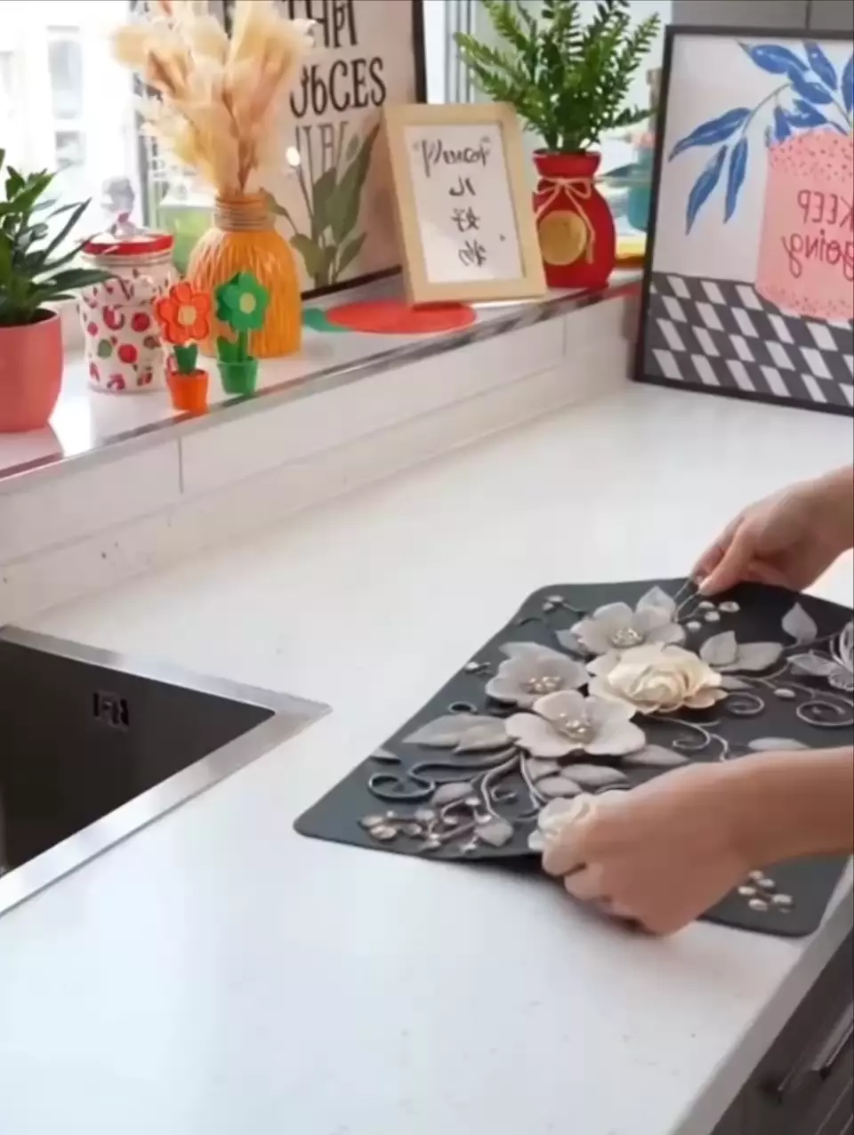 ✓️ Сухая столешница без луж - впитывает воду за секунды