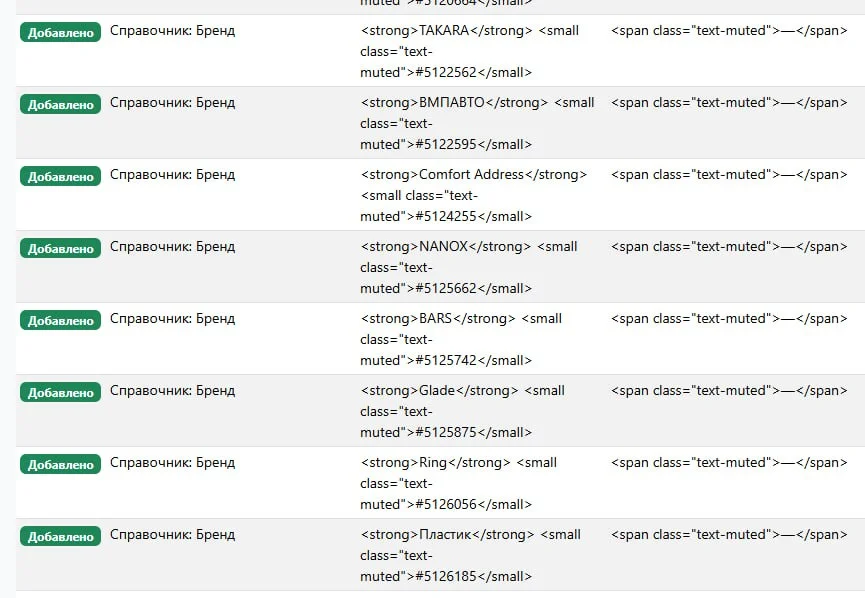 Вот так, по 100 000 правок справочников #OZON КАЖДЫЙ ДЕНЬ фиксирует мой скрипт