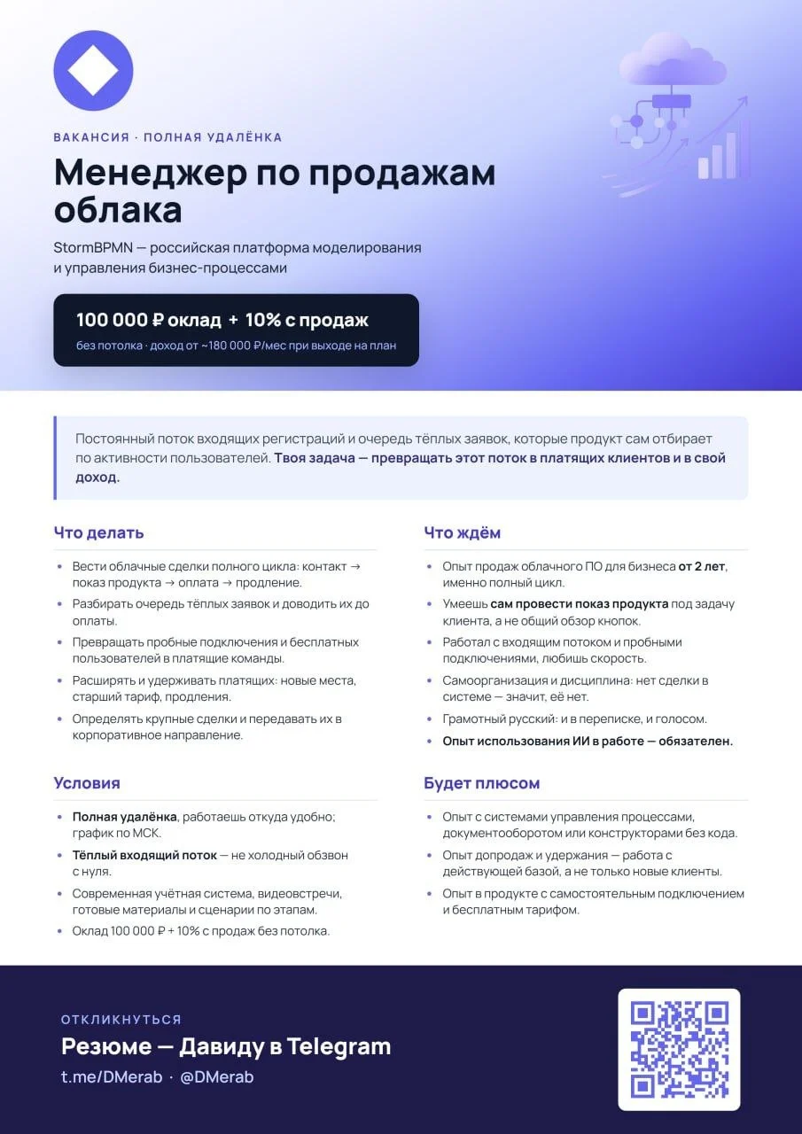 Ищем продавца в команду