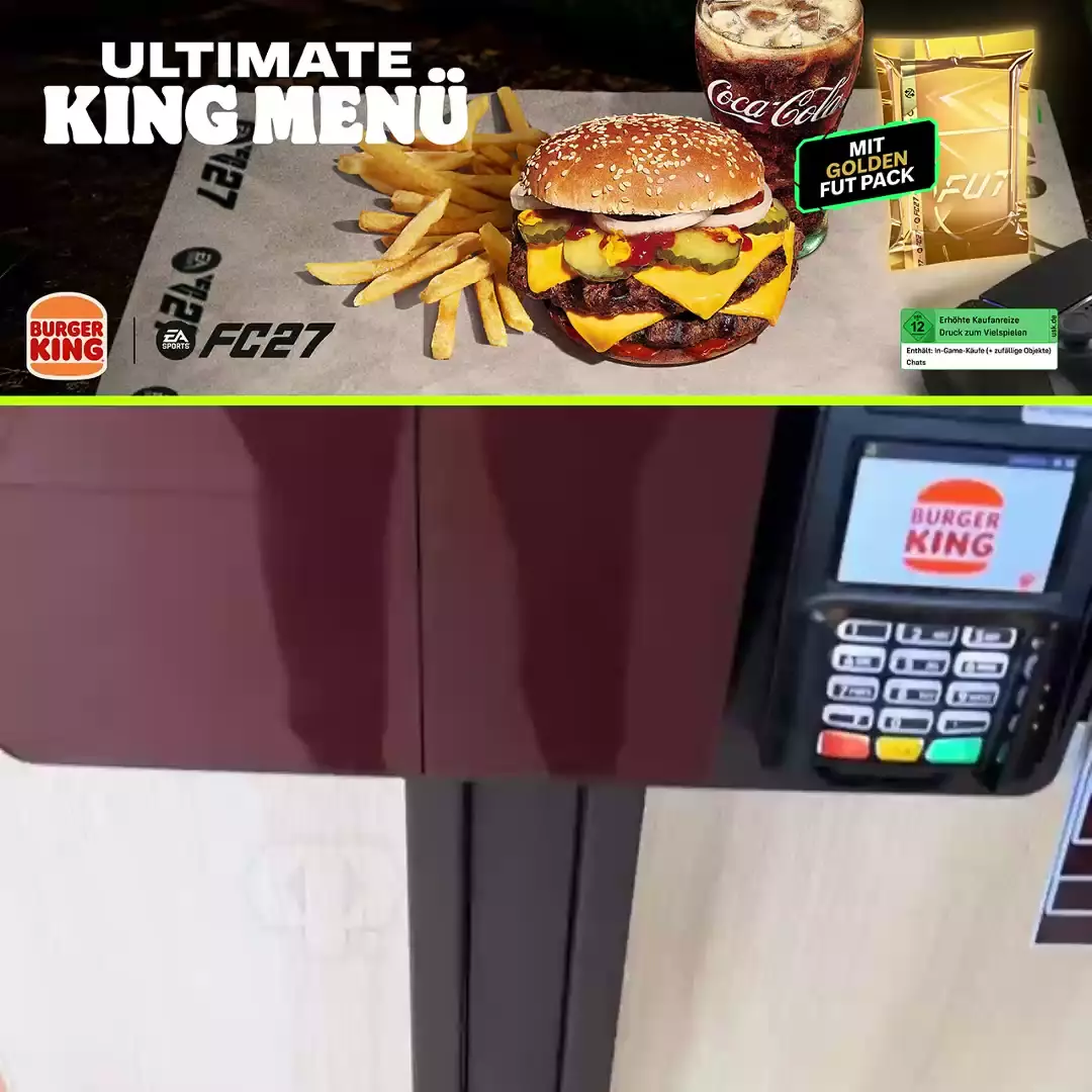 Сеть Burger King запустила официальную коллаборацию с футбольным симулятором FC 27 в Германии🍔