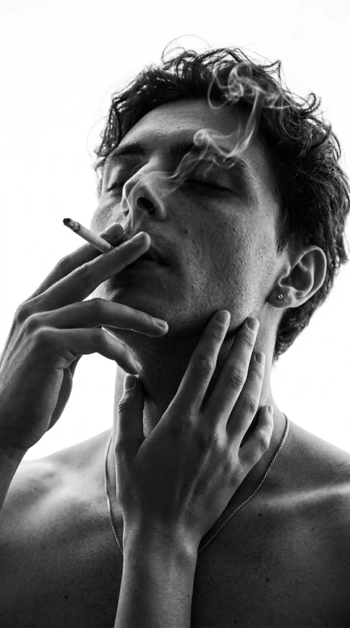 🚬 Мужское фото в дыму