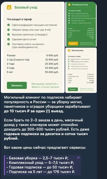 Идея для бизнеса - могильный клининг