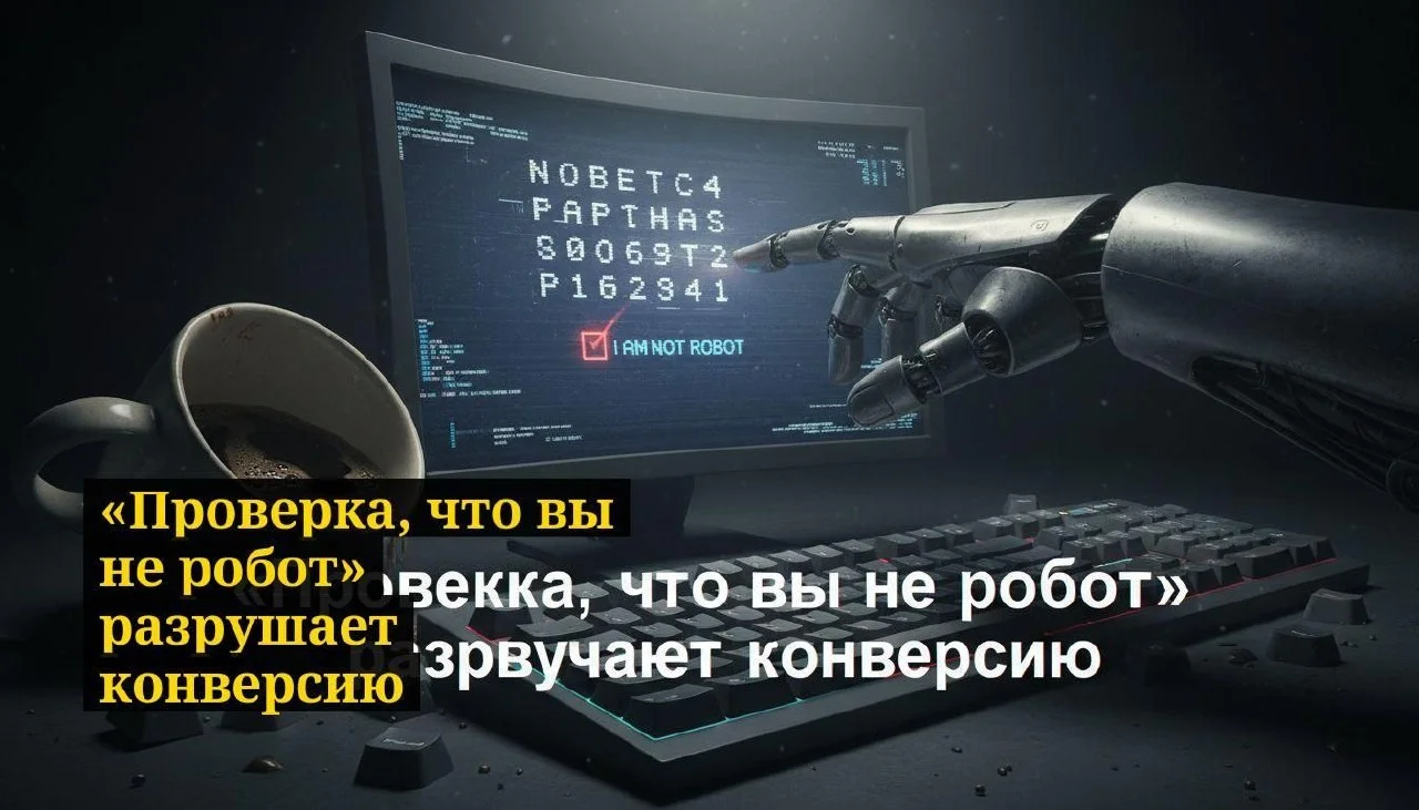 “Проверяем, что вы не робот” может сломать конверсию на 27% за 1 экран