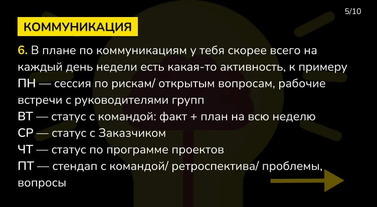 Чек-лист ежедневных действий Руководителя проекта / Продакта или любого руководителя!