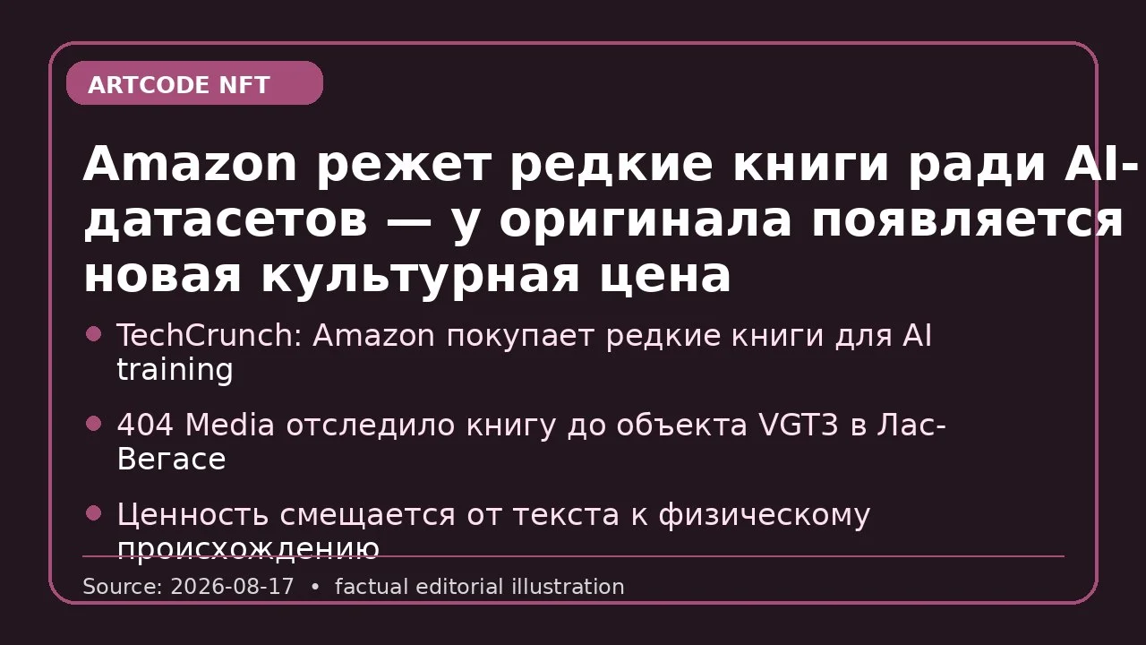 Amazon режет редкие книги ради AI-датасетов — у оригинала появляется новая культурная цена