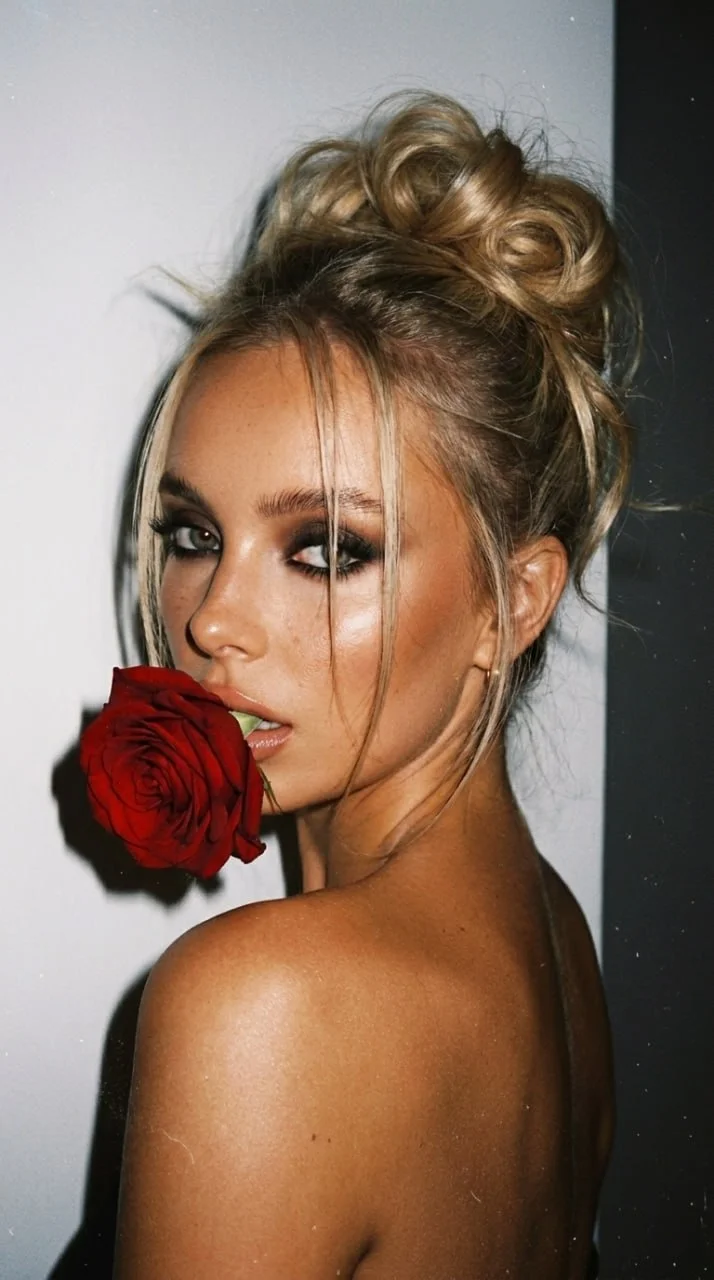 🌹Фото с розой в зубах