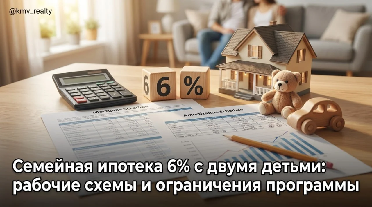 Семейная ипотека 6% с двумя детьми: рабочие схемы и ограничения программы