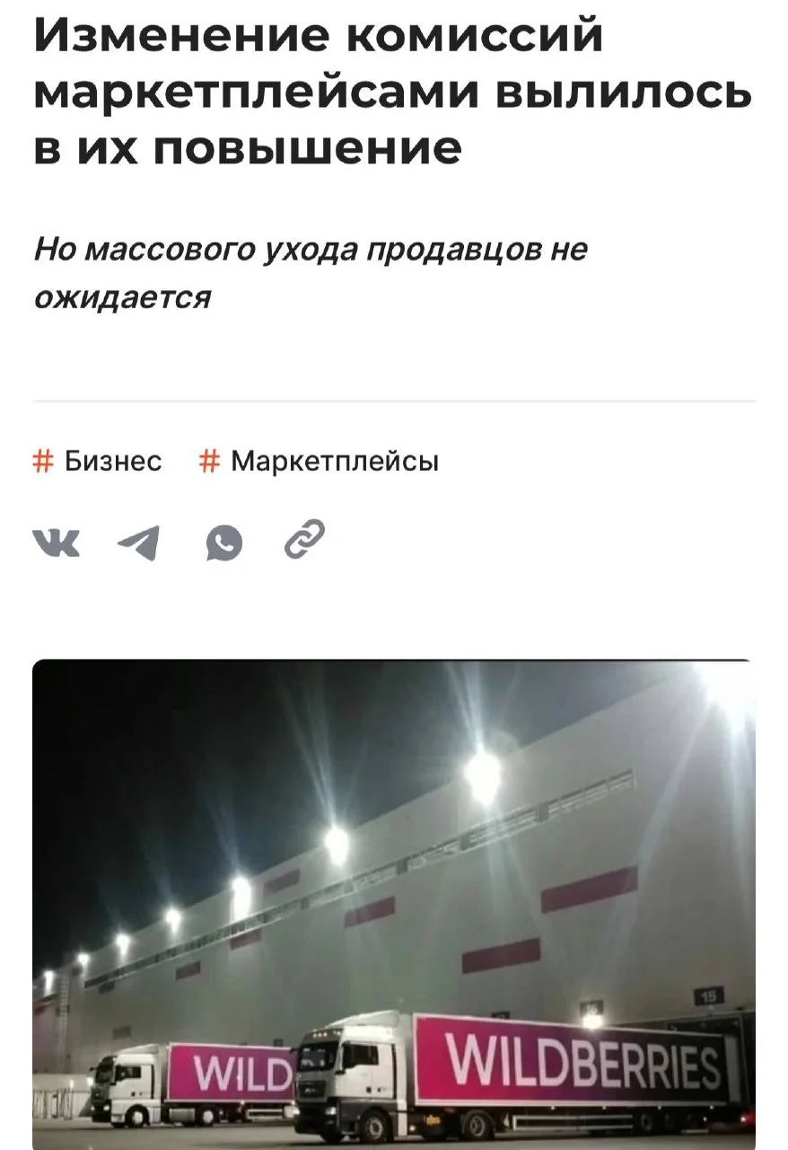 Сразу все три крупнейших российских маркетплейса — Wildberries, Ozon и Яндекс Маркет — поднимают
