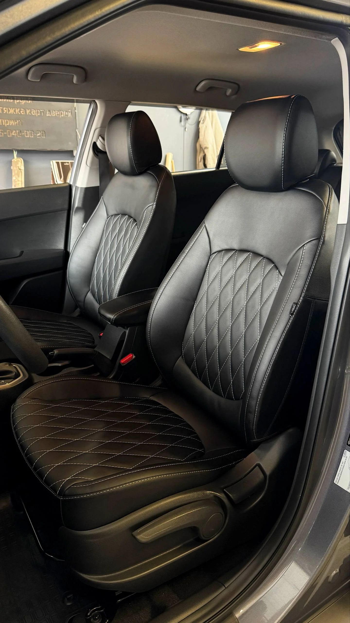 Hyundai Creta 1 Пошит и установлен комплект каркасных чехлов в категории Base+ в черном цвете, с