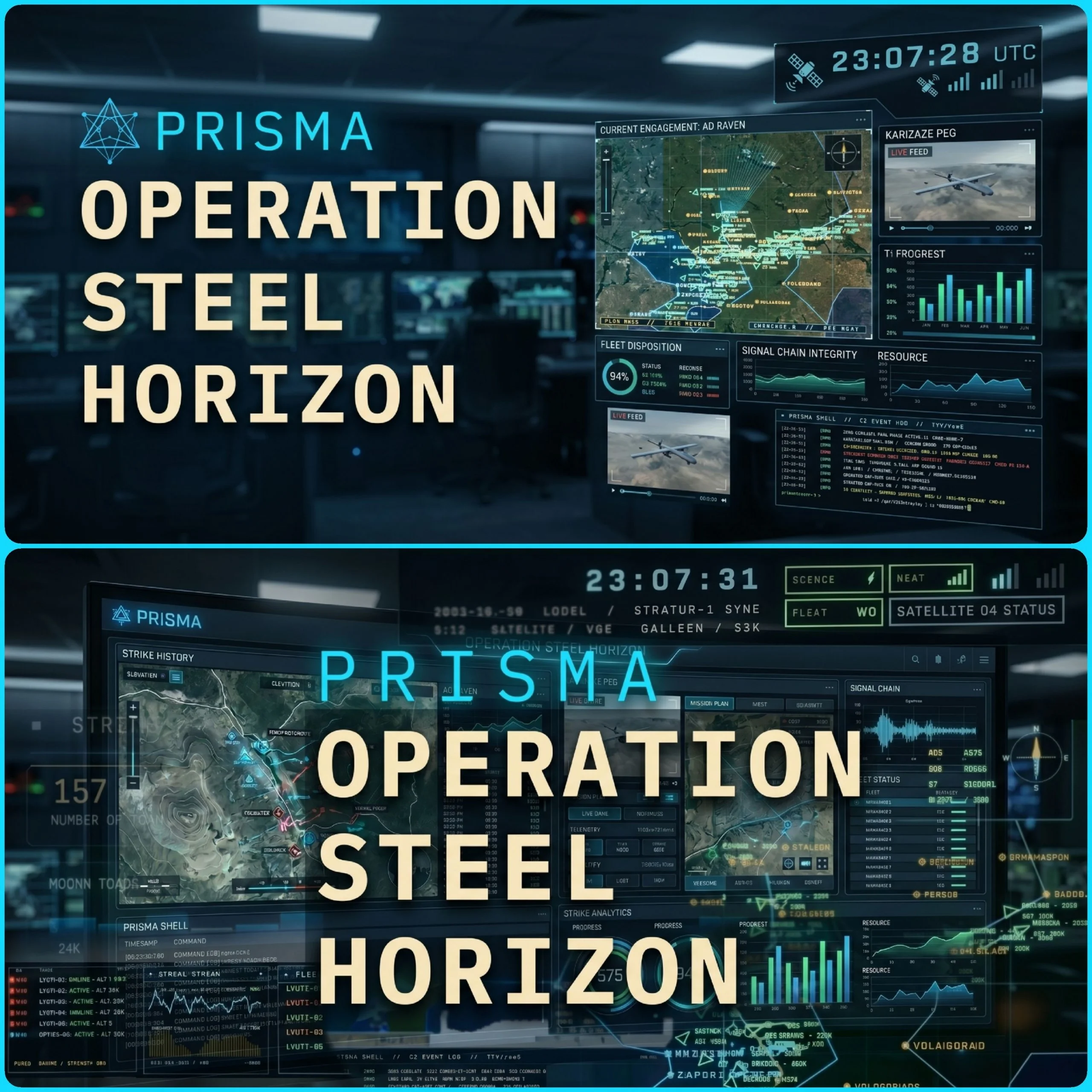 Вчера увидел Prisma - Operation steel horizon - единый центр управления запуска БПЛА