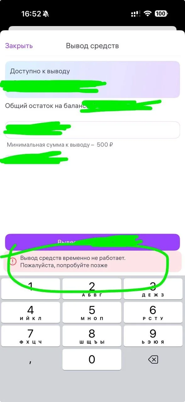 На Wildberries временно не работал вывод средств
