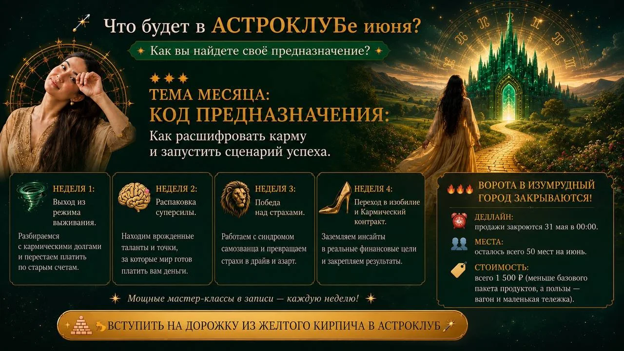 🪄Что будет в АСТРОКЛУБе июня? Как вы найдете своё предназначение?