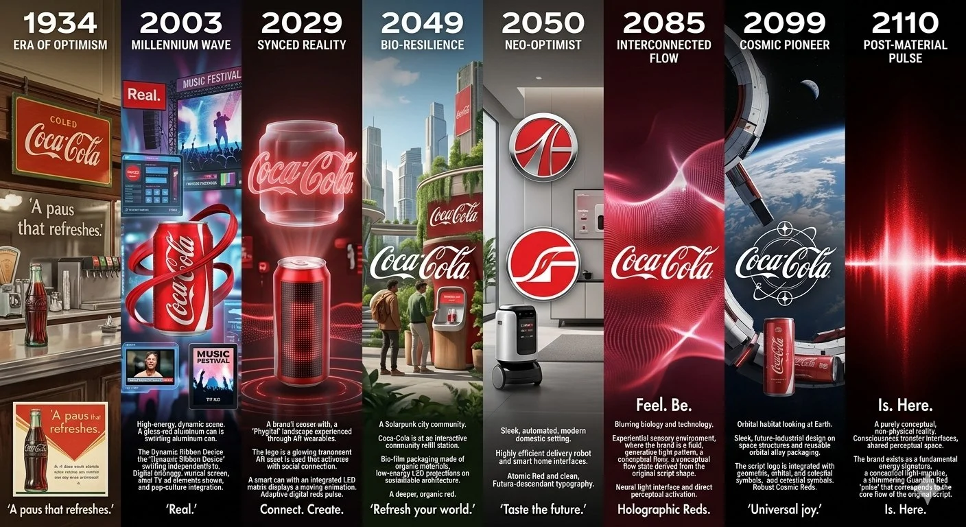 ♥️ Coca-Cola: Evolution Through Time (1934 → 2110). Part 2