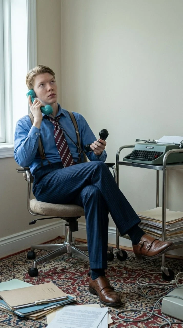 📞 Ретро-фото с домашним телефоном