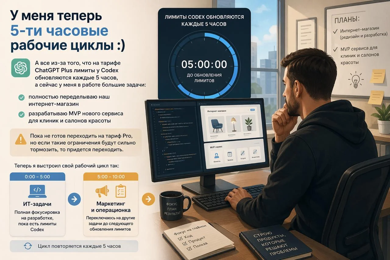У меня теперь 5тичасовые рабочие циклы :)