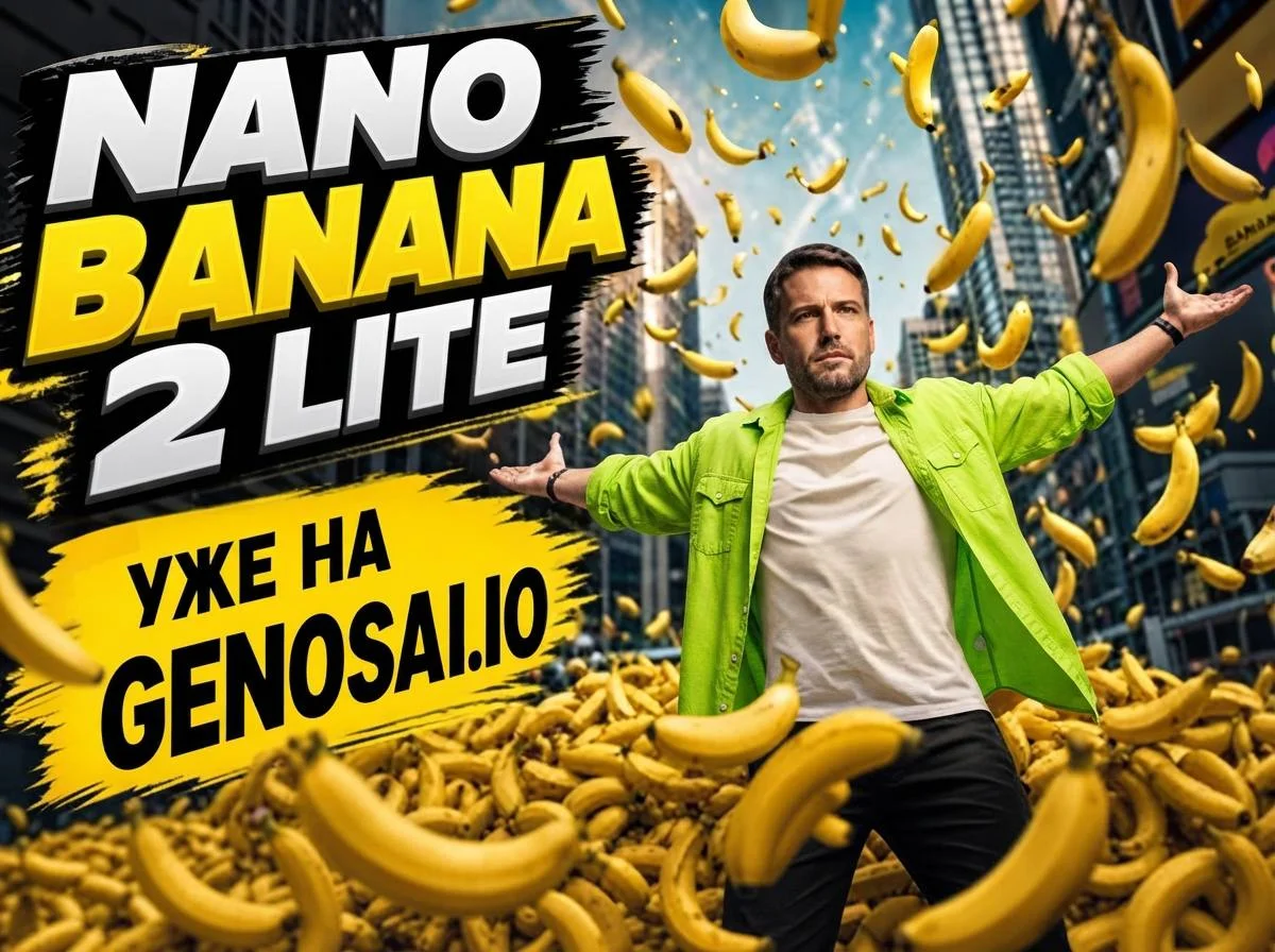 🍌 Nano Banana 2 Lite уже на Genosai.io!