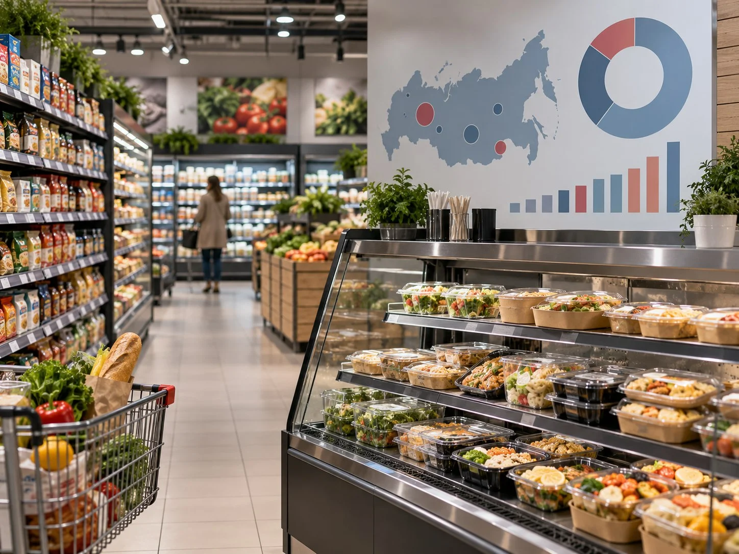 Крупнейшие FMCG-сети уже контролируют более 46% продовольственного оборота