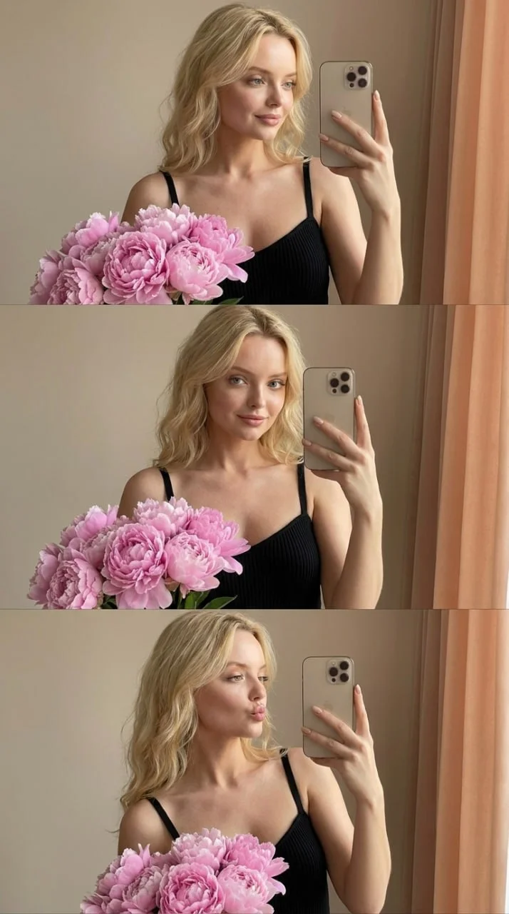 🌺 Коллаж с пионами