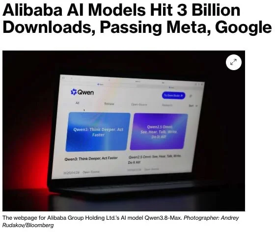 ЛЛМы стартапа Alibaba за полгода скачали более 3 млрд раз
