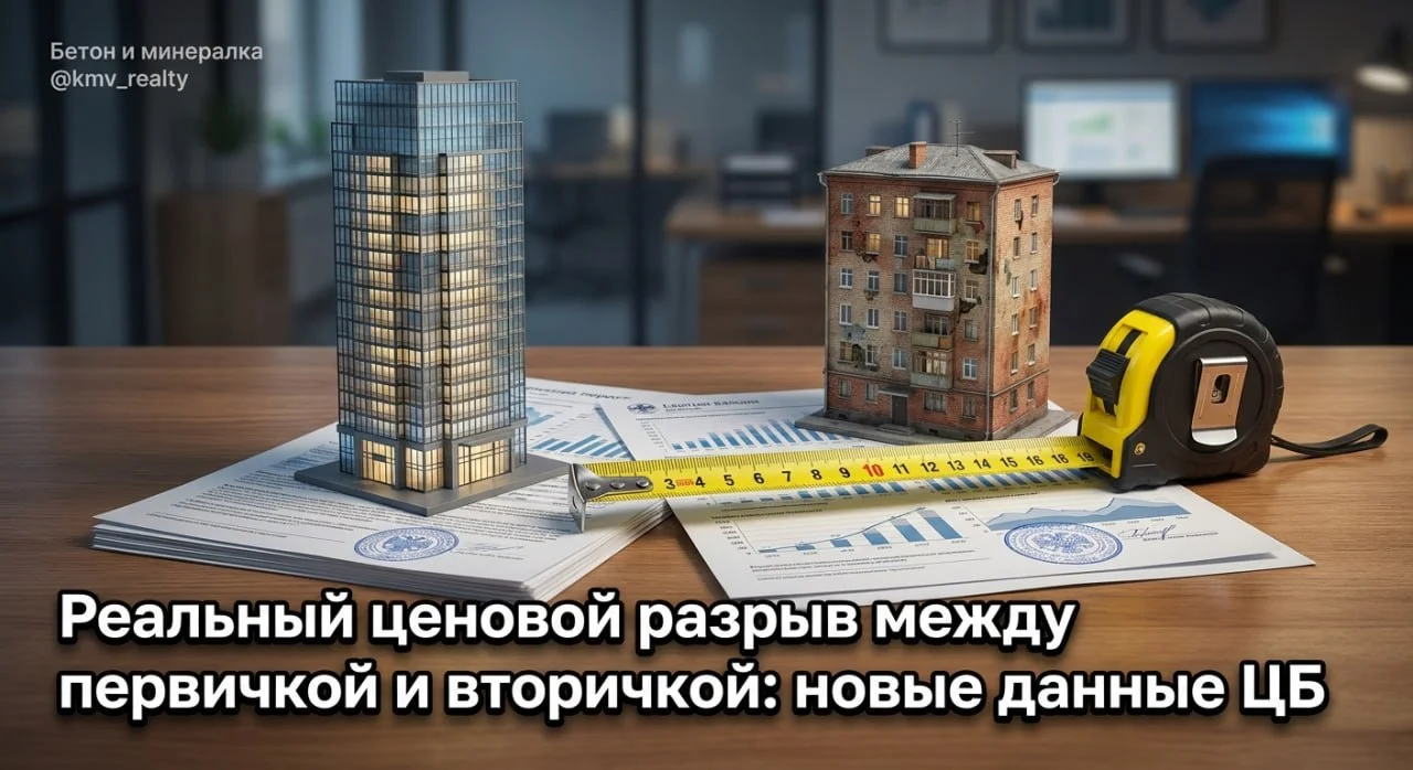 Реальный ценовой разрыв между первичкой и вторичкой: новые данные ЦБ