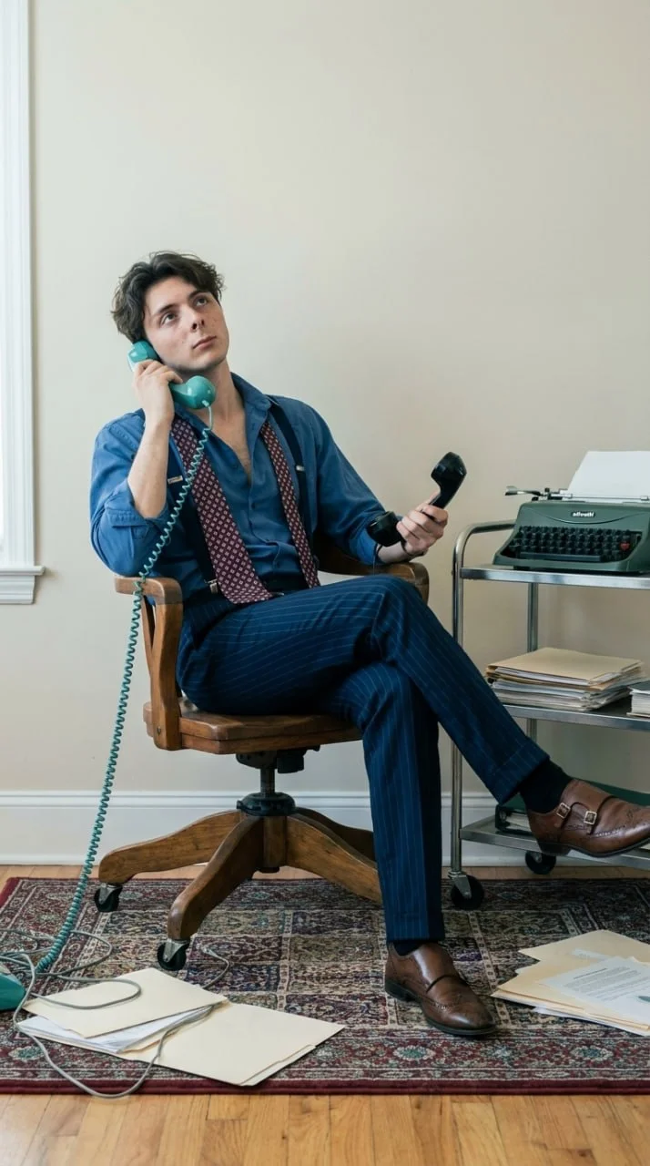 📞 Ретро-фото с домашним телефоном