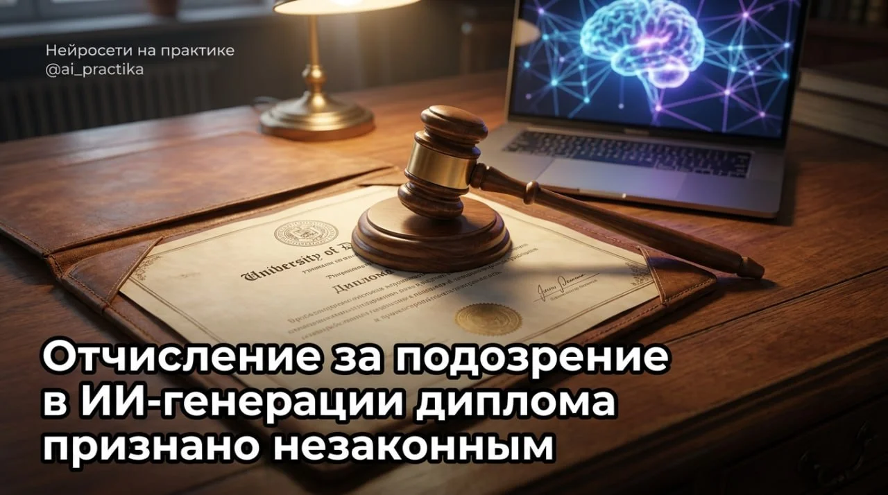 Отчисление за подозрение в ИИ-генерации диплома признано незаконным