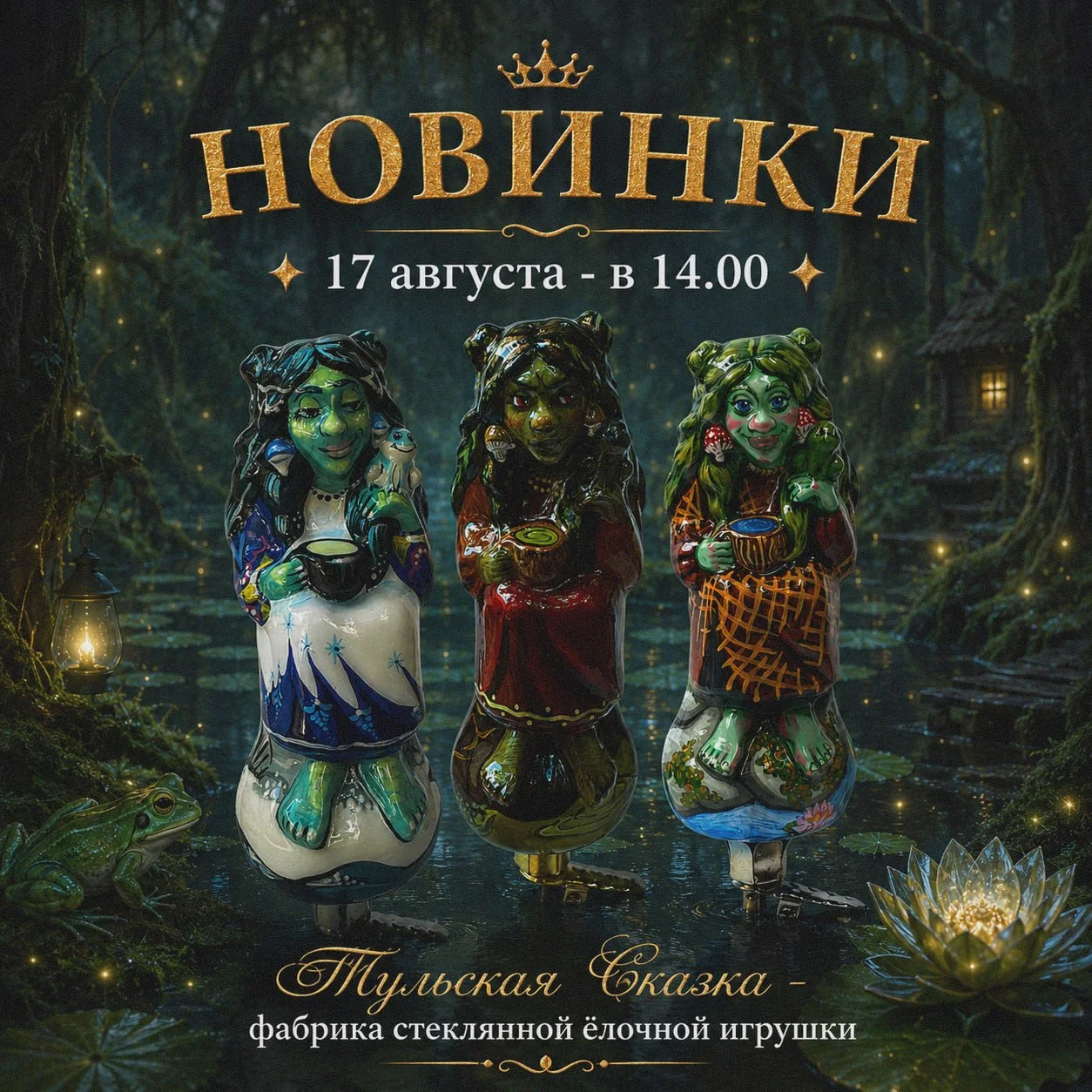 🔴 Сегодня в 14.00 (по Московском времени) старт продаж стеклянных ёлочных игрушек Тульская Сказка