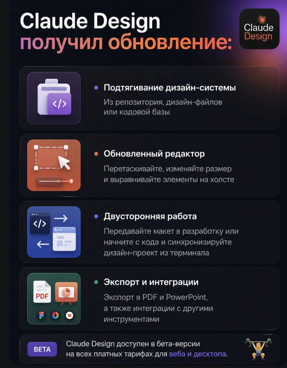 Я много работаю в Claude Design, и мне давно не хватало базовых вещей: нормально тянуть элементы