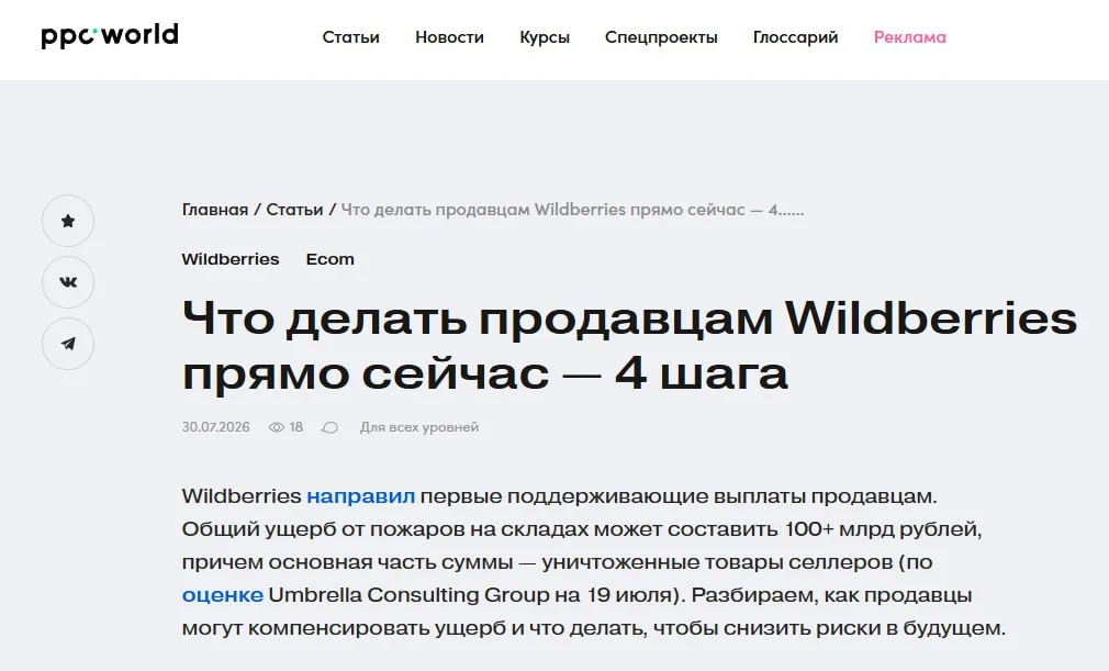 🔵🔵🔵 Что делать продавцам Wildberries прямо сейчас — 4 шага