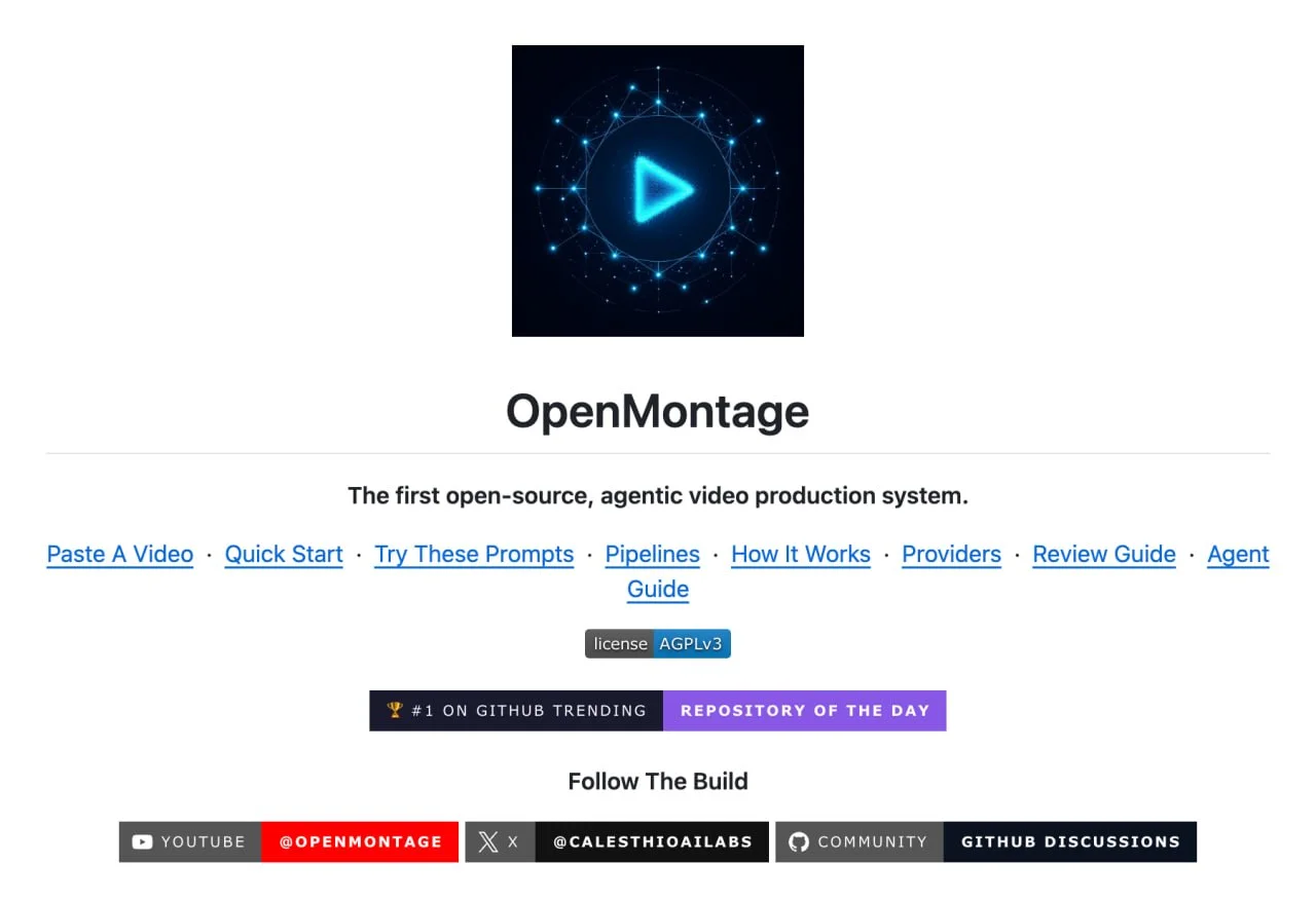 На GitHub появляется первая в мире система на базе ИИ-агентов для полного продакшена любых видео —