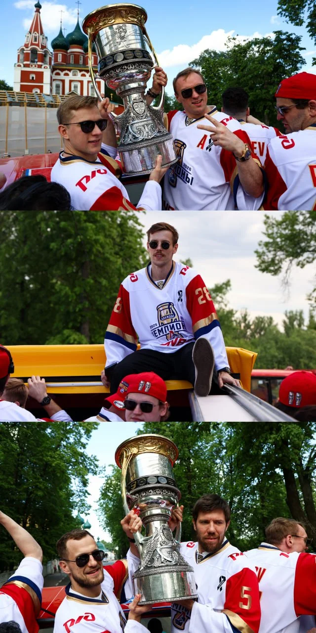 Ярославль встретился со своими чемпионами на параде 🚂🏆🏆